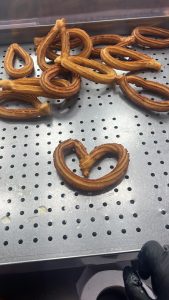 Churros con forma de corazon